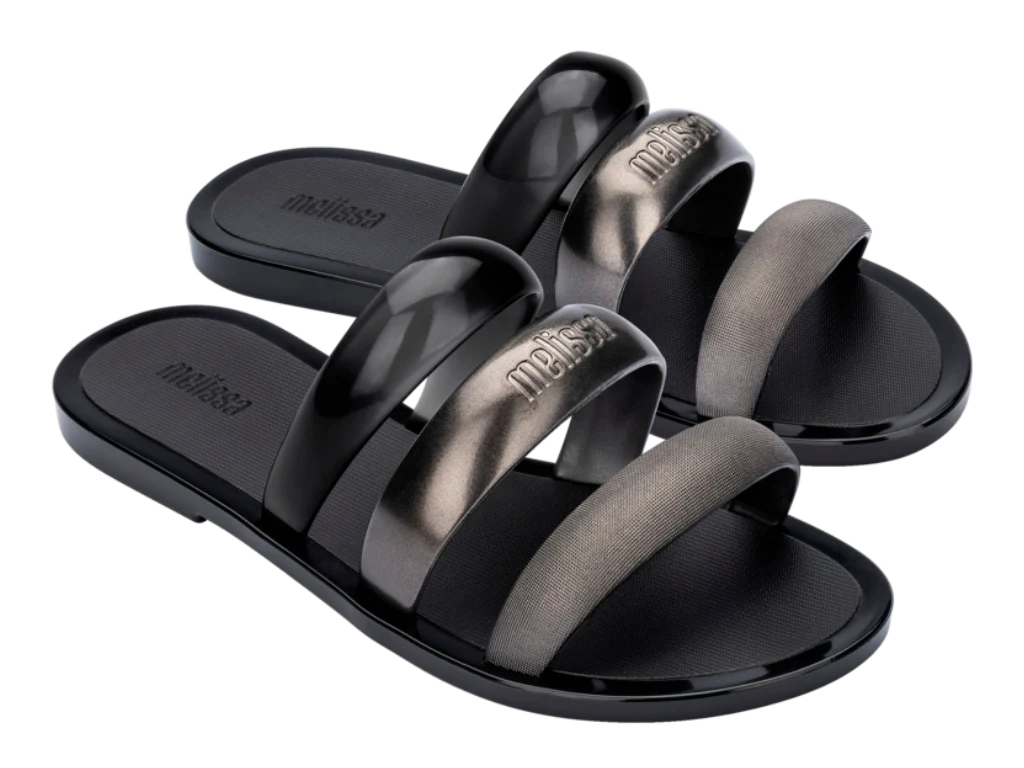 MELISSA ECLIPSE SLIDE AD – SILVER/BLACK