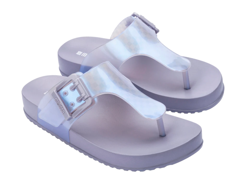 MELISSA COZY FLIP FLOP AD – GREY/PEARL BLUE
