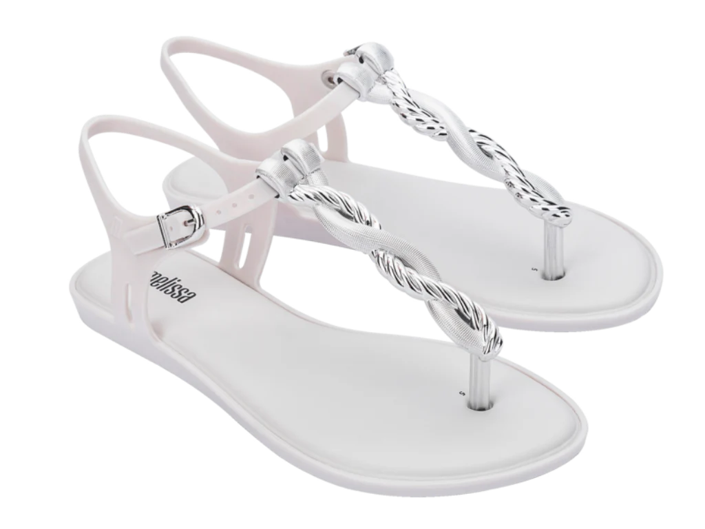 MELISSA SOLAR TWIST AD – WHITE/SILVER