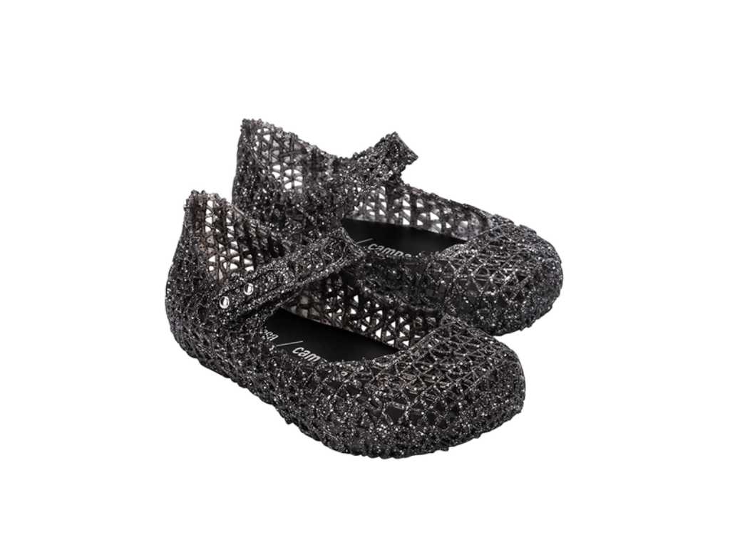 MINI MELISSA CAMPANA PAPEL BB – GLITTER BLACK