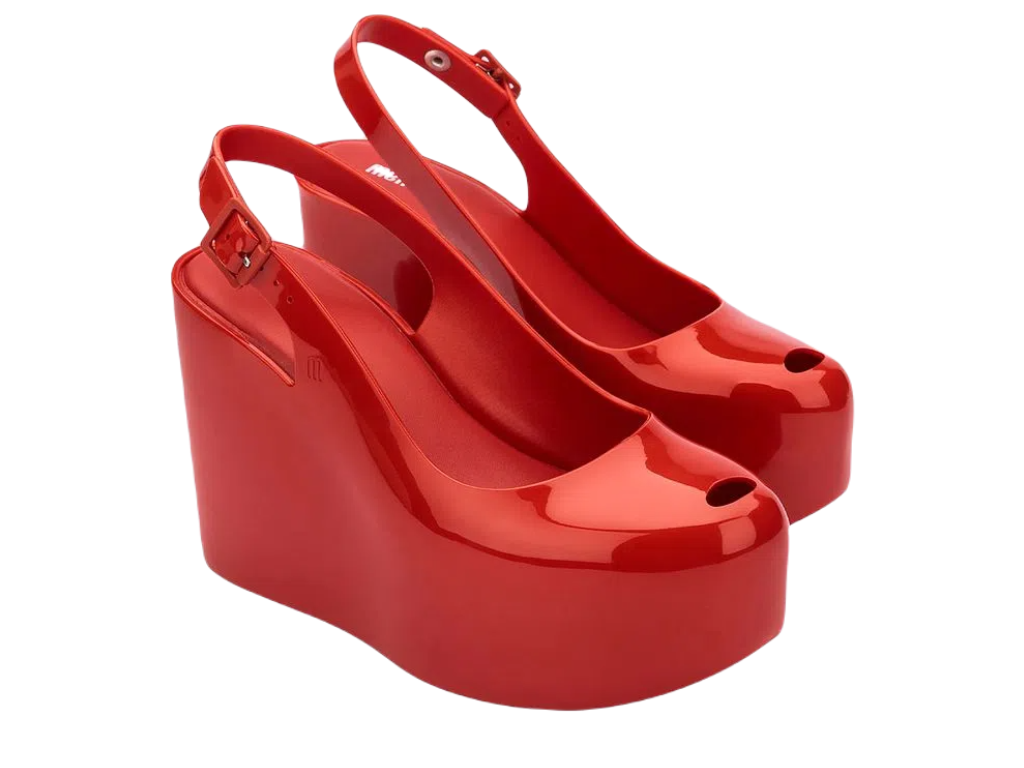 MELISSA GROOVY WEDGE AD – RED