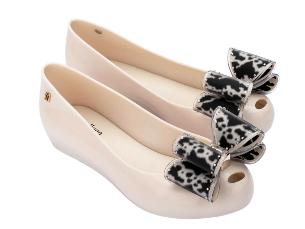 MELISSA ULTRAGIRL CLASSIC BOW AD – BEIGE/BLACK