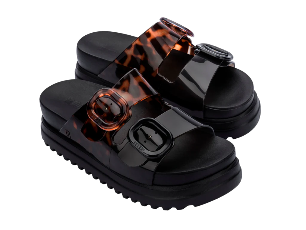 MELISSA COZY PLATFORM AD – BLACK/TORTOISESHELL