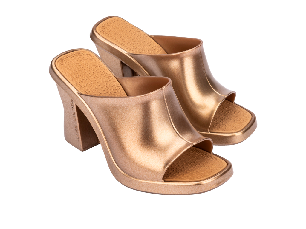 MELISSA MULE + MARC JACOBS AD – GOLD/BEIGE
