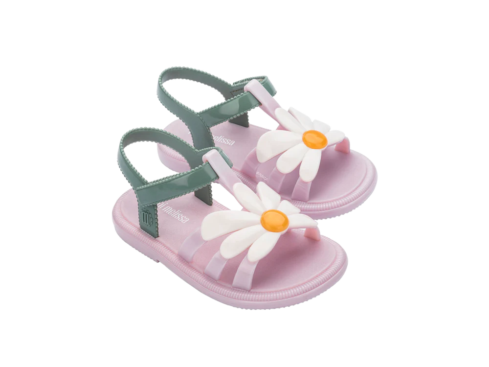 MINI MELISSA HIP BLOOMY BB – ROSA METALIZADO/VERDE