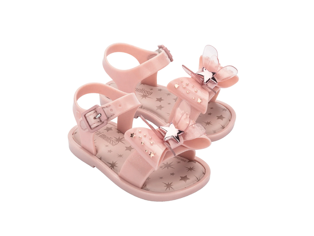 MINI MELISSA MAR SANDAL STAR II BB – GLITTER PINK