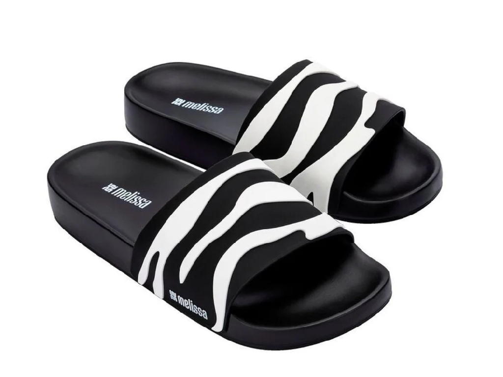 MELISSA ANIMAL PRINT SLIDE AD – BLACK/WHITE