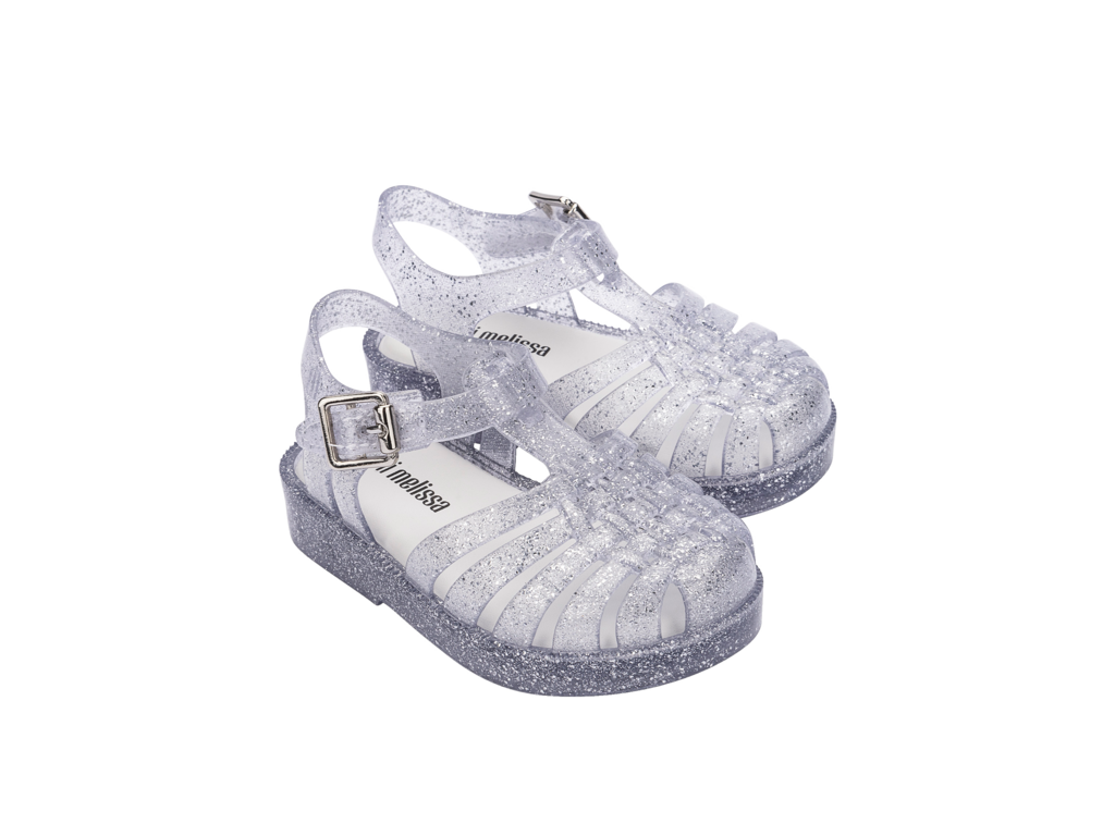 MINI MELISSA POSSESSION SHINY BB – GLITTER CLEAR SILVER
