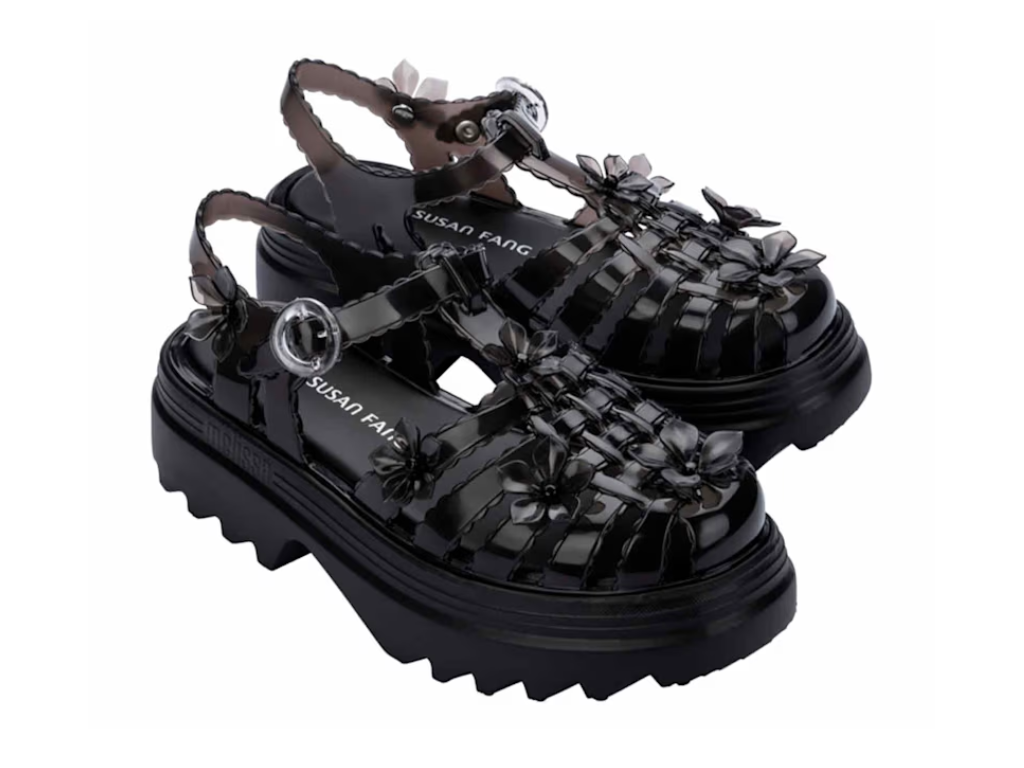 MELISSA POSSESSION PLATFORM SAKURA + SUSAN FANG AD – BLACK/CLEAR BLACK