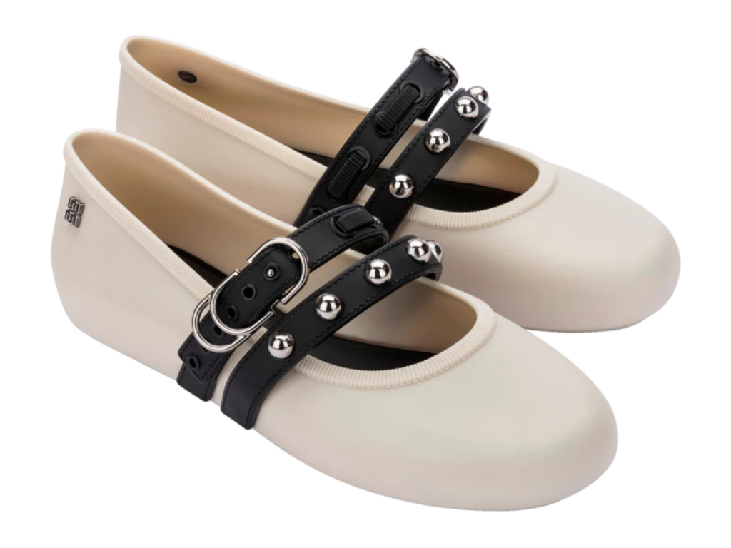MELISSA SOFT BALLERINA STUDS AD – BEIGE/BLACK
