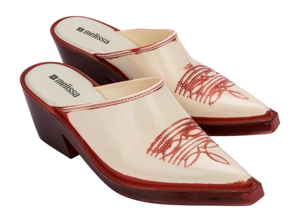 MELISSA TEXAS MULE AD – RED/BEIGE