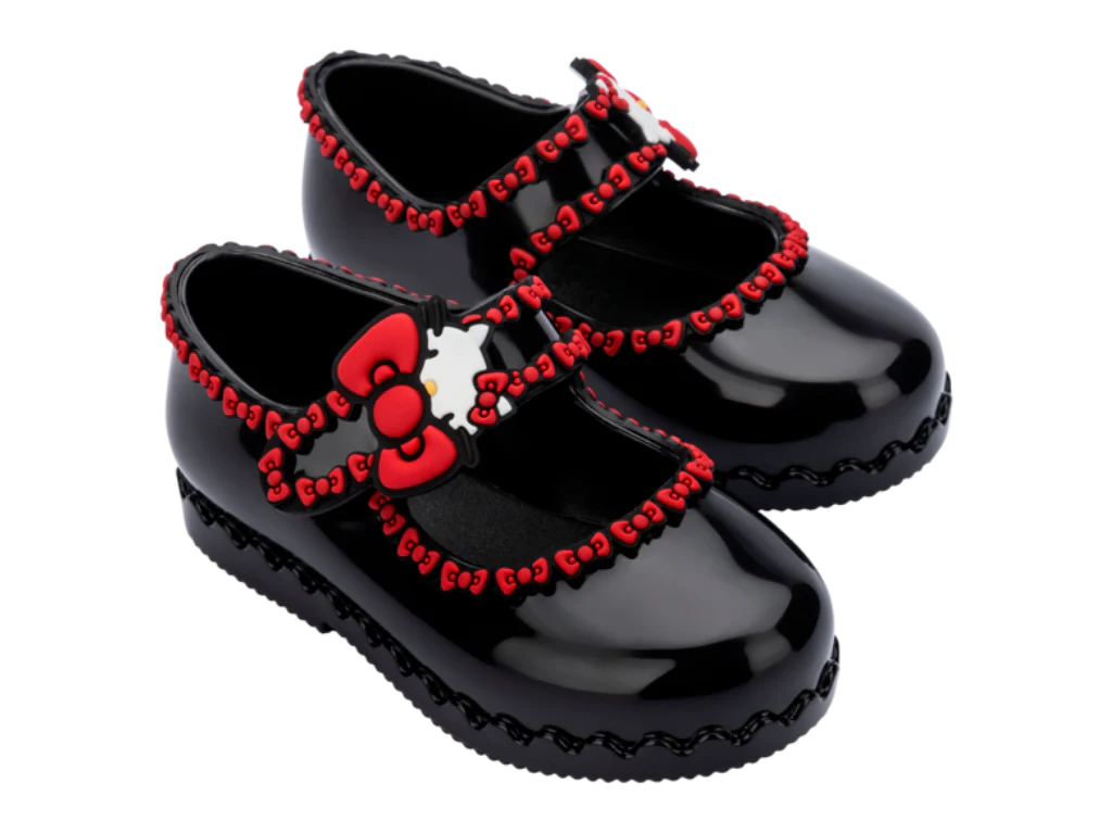 MINI MELISSA HIP BALLERINA + HELLO KITTY AND FRIENDS BB – BLACK/RED