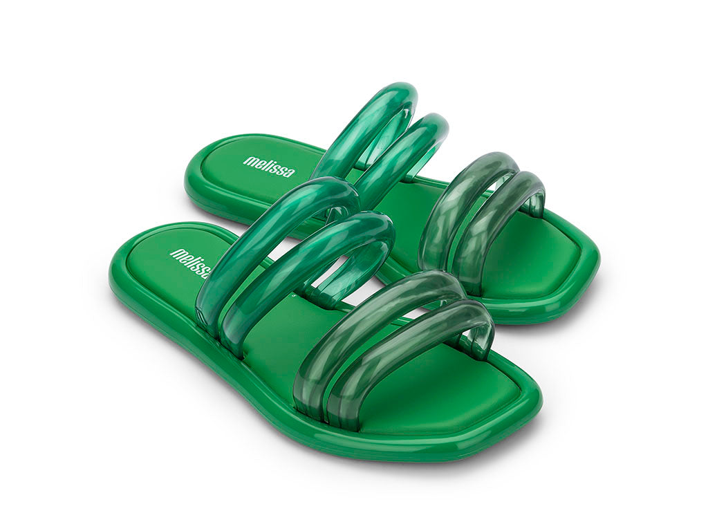 MELISSA AIRBUBBLE SLIDE AD – GREEN/TRANSP GREEN
