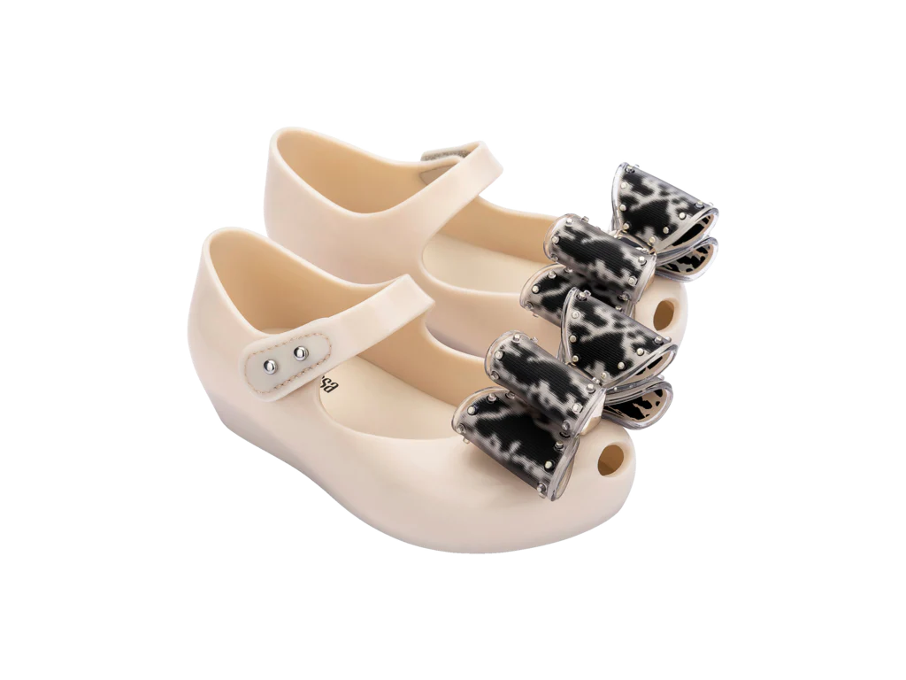 MINI MELISSA ULTRAGIRL CLASSIC BOW BB – BEIGE/BLACK