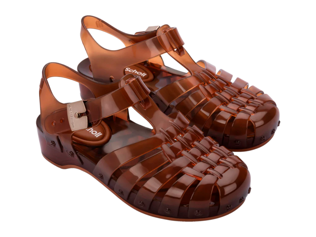 MELISSA POSSESSION PESCURA HEEL + SCHOLL AD – CLEAR BROWN