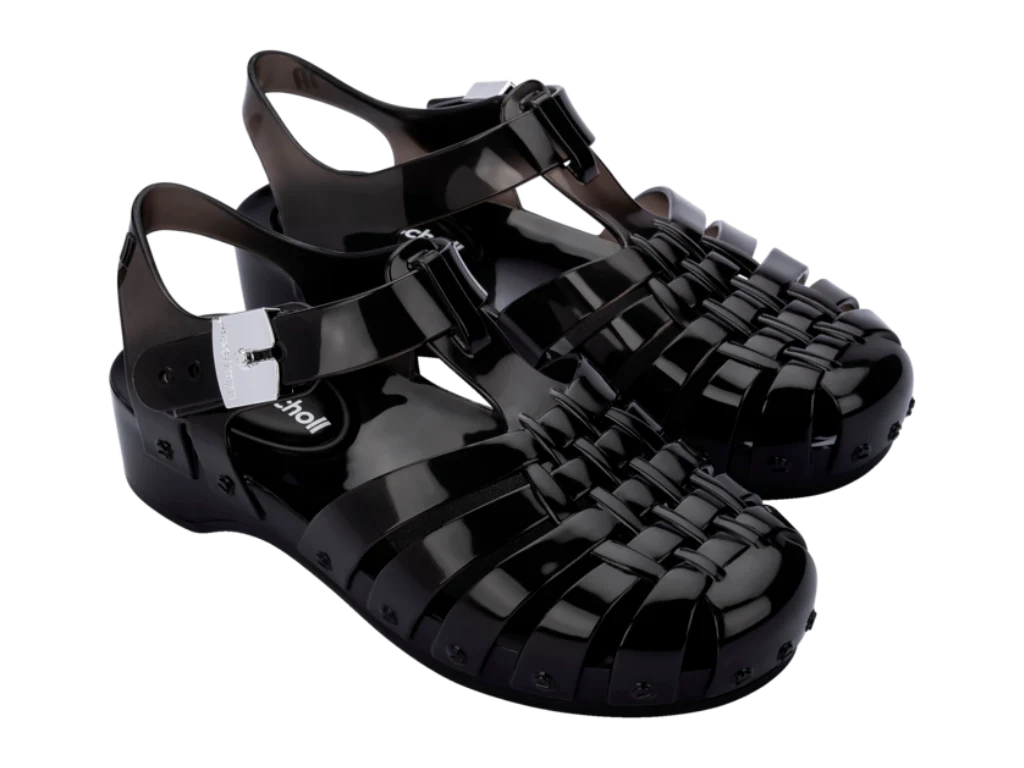 MELISSA POSSESSION PESCURA HEEL + SCHOLL AD – BLACK