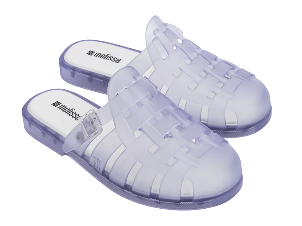 MELISSA POSSESSION MULE AD – FROSTED GLASS/WHITE