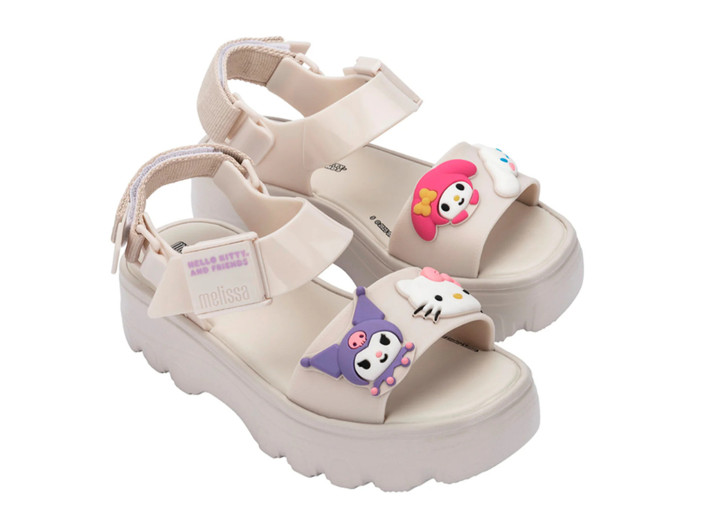 MELISSA KICK OFF SANDAL + HELLO KITTY AND FRIENDS AD – BEIGE