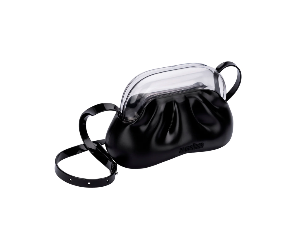 MELISSA GLASS BAG – BLACK/CLEAR