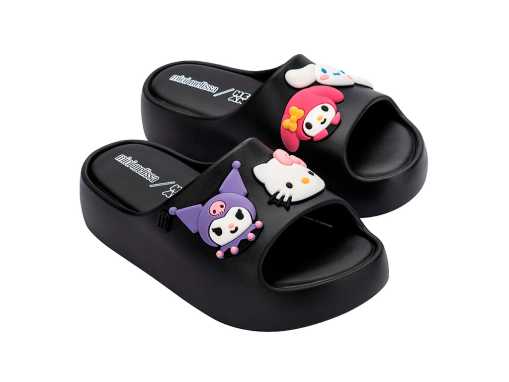 MINI MELISSA FREE PLATFORM SLIDE + HELLO KITTY AND FRIENDS INF – BLACK