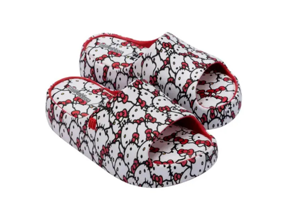 MINI MELISSA FREE PLATFORM SLIDE + HELLO KITTY AND FRIENDS INF – RED/WHITE
