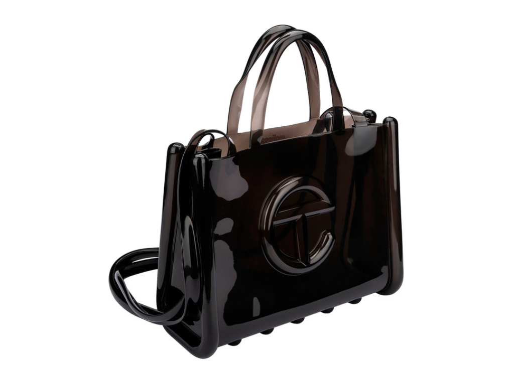 MELISSA X TELFAR MEDIUM JELLY SHOPPER – CLEAR BLACK