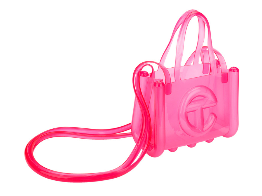 MELISSA X TELFAR SMALL JELLY SHOPPER – CLEAR PINK
