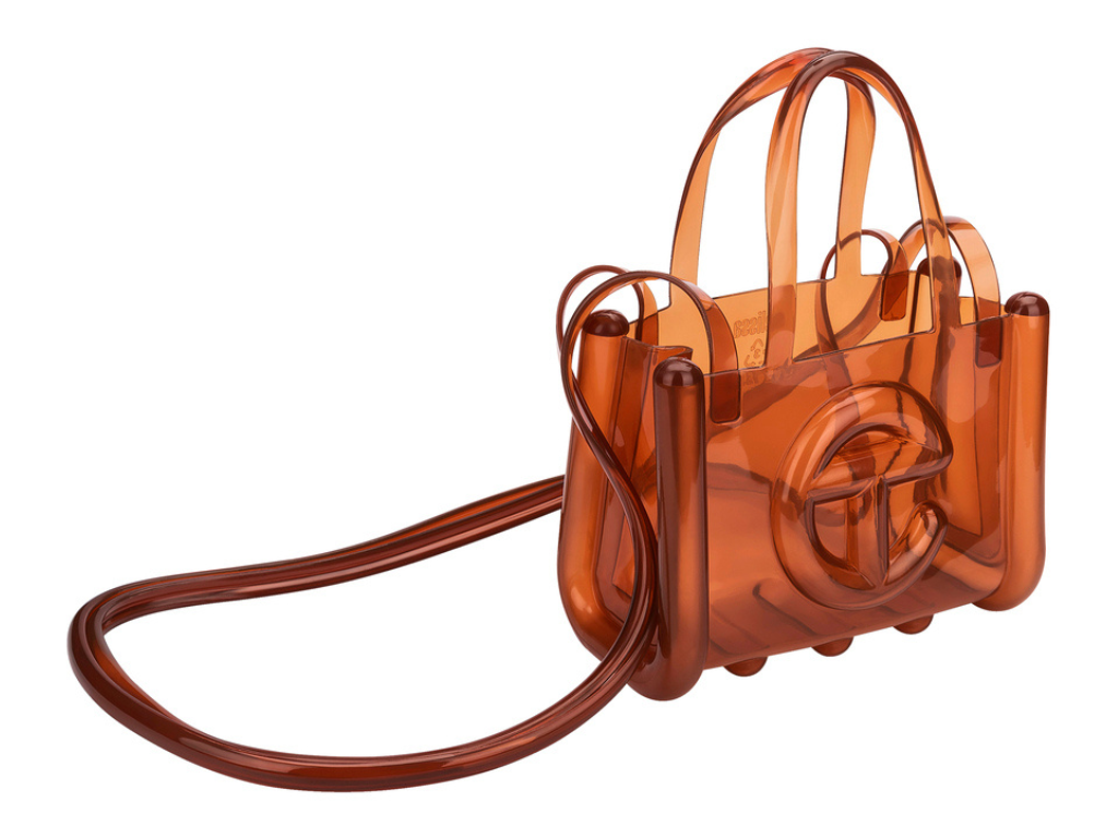 MELISSA X TELFAR SMALL JELLY SHOPPER – CLEAR BROWN